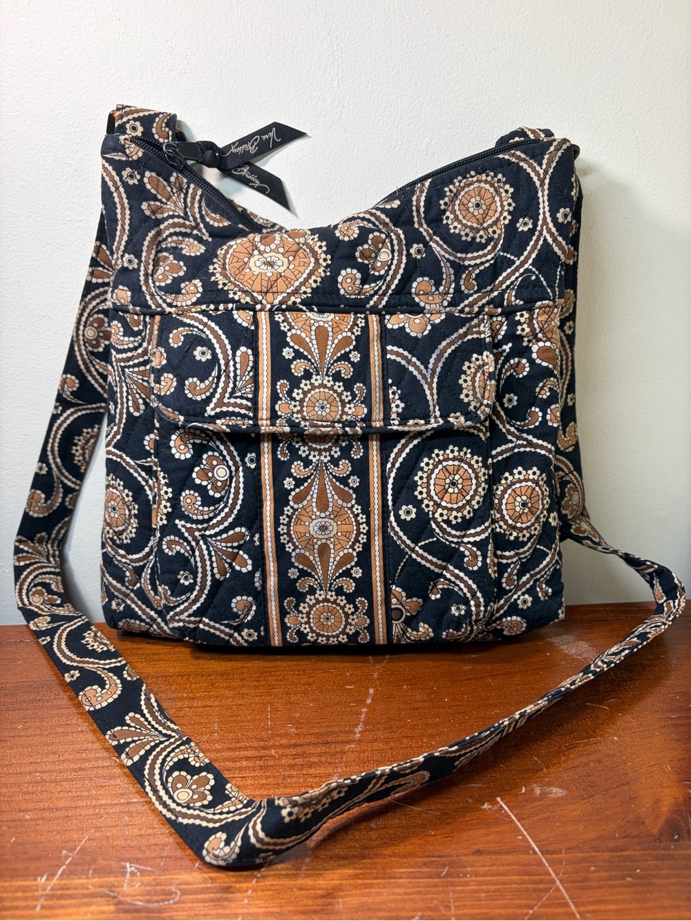 Vera Bradley CrossBody Paisley Caffe Latte
